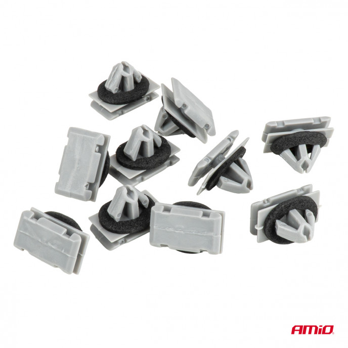 Set dorpelbekledingsclips met rubberen afdichting 11 mm, 10 stuks, in een zakje