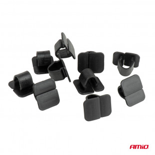 Set van 10 clips voor motorkapisolatie, 20 x 14 mm x 16 mm., in een zakje