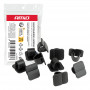 Set van 10 clips voor motorkapisolatie, 20 x 14 mm x 16 mm., in een zakje