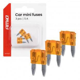 Steek zekering mini 5A, 3 stuks in blister