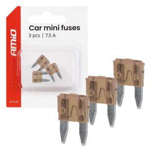 Steek zekering mini 7.5A, 3 stuks in blister
