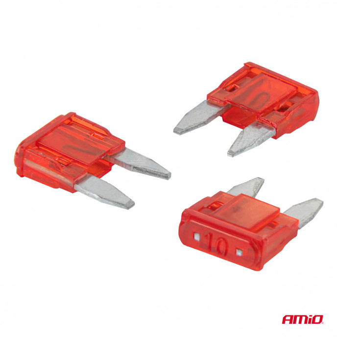 Steek zekering mini 10A, 3 stuks in blister