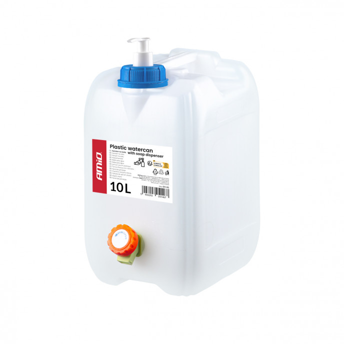Waterkan met kraan 10L + zeepdispenser kunststof 