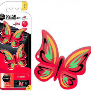 Auto luchtverfrisser AROMA FANCY SHAPES BUTTERFLY Cherry