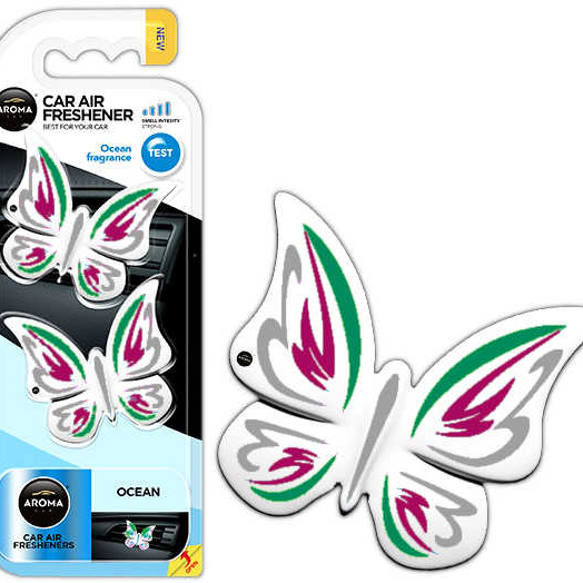 Auto luchtverfrisser AROMA FANCY SHAPES BUTTERFLY Oceaan