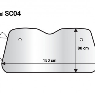 Zonnescherm - 150x80 cm - zilver, EPE-schuim