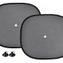 Zonwering 44x38cm, 2 stuks, zwart, nylon mesh