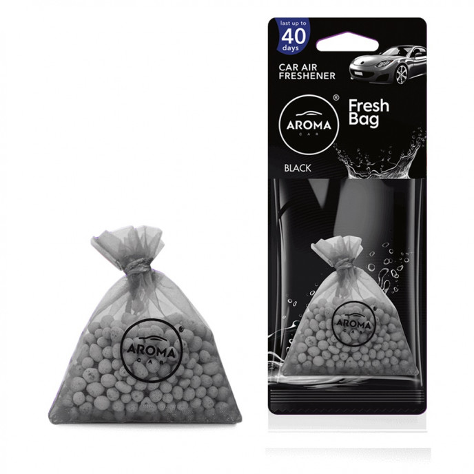 Auto luchtverfrisser AROMA FRESH BAG Zwart - NIEUW - keramiek