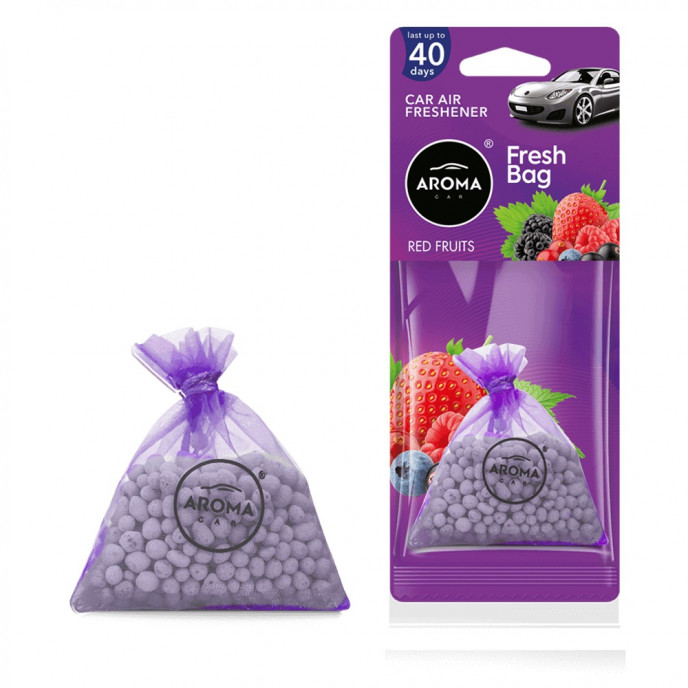 Auto luchtverfrisser AROMA FRESH BAG Rood Fruit - NIEUW - keramiek