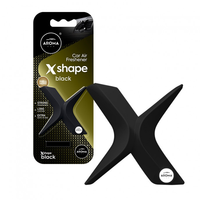 Auto luchtverfrisser AROMA CAR X Shape Zwart