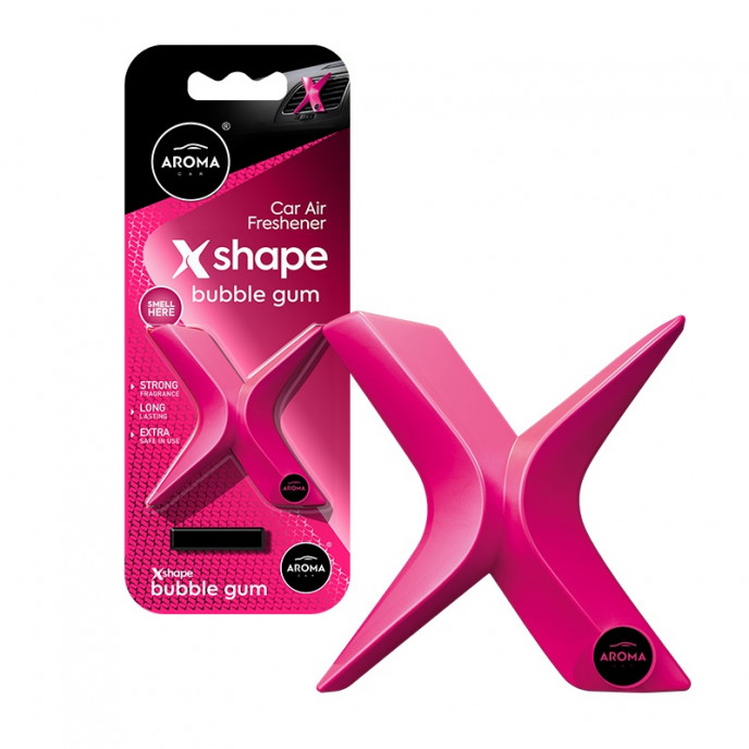 Auto luchtverfrisser AROMA CAR X Shape Bubble Gum