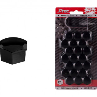 Caps for bolts 17 mm black