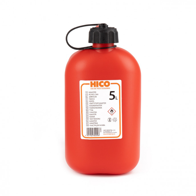 Kunststof jerrycan 5L, rood