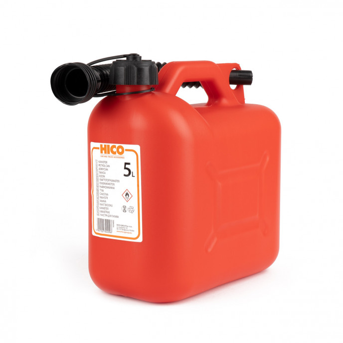 Kunststof jerrycan 5L, rood