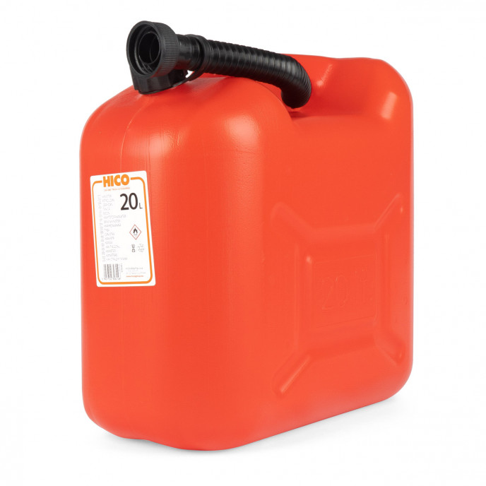 Kunststof jerrycan 20L, rood