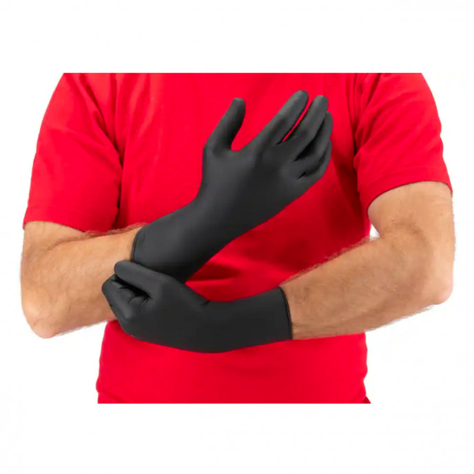 Nitril handschoenen MERCATOR MOTO zwart maat XL, 100 stuks