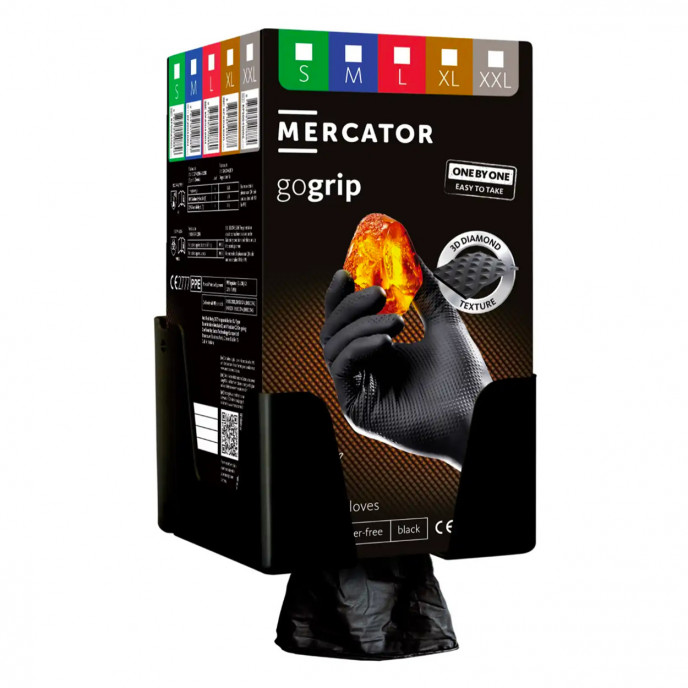 Zwarte GoGrip mandhouder voor Mercator GoGrip ONE-BY-ONE handschoenenkastje