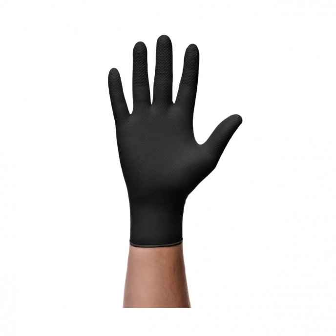 Mercator GoGrip ONE-BY-ONE Zwarte nitril handschoenen 100st maat XXL