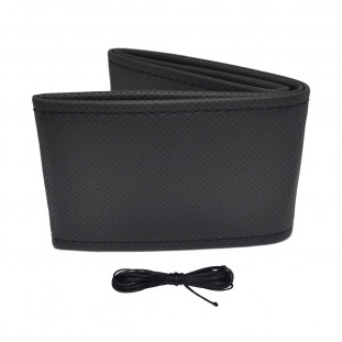 Geperforeerde stiksels stuurhoes zwart 38-39 cm