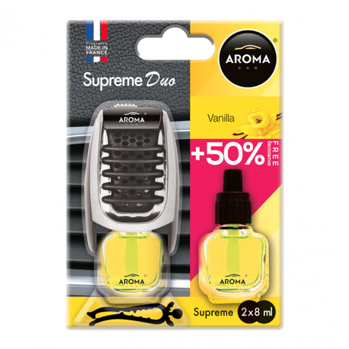 Luchtverfrisser voor in de auto AROMA SUPREME DUO VANILIA