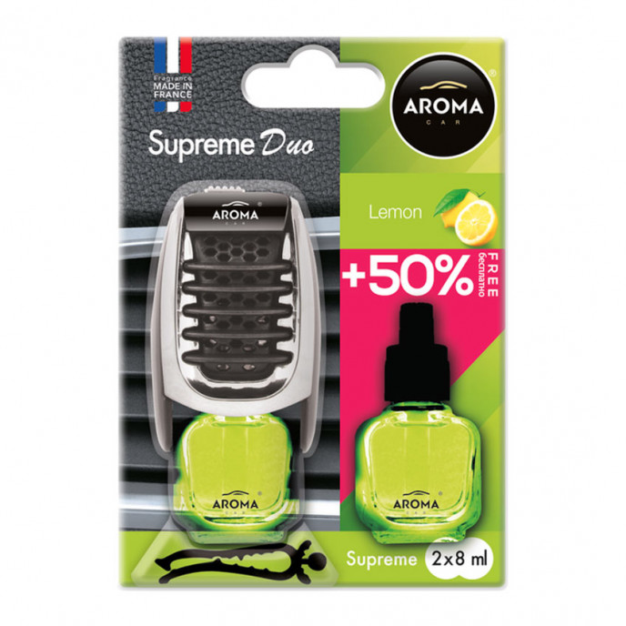 Auto luchtverfrisser AROMA SUPREME DUO LEMON