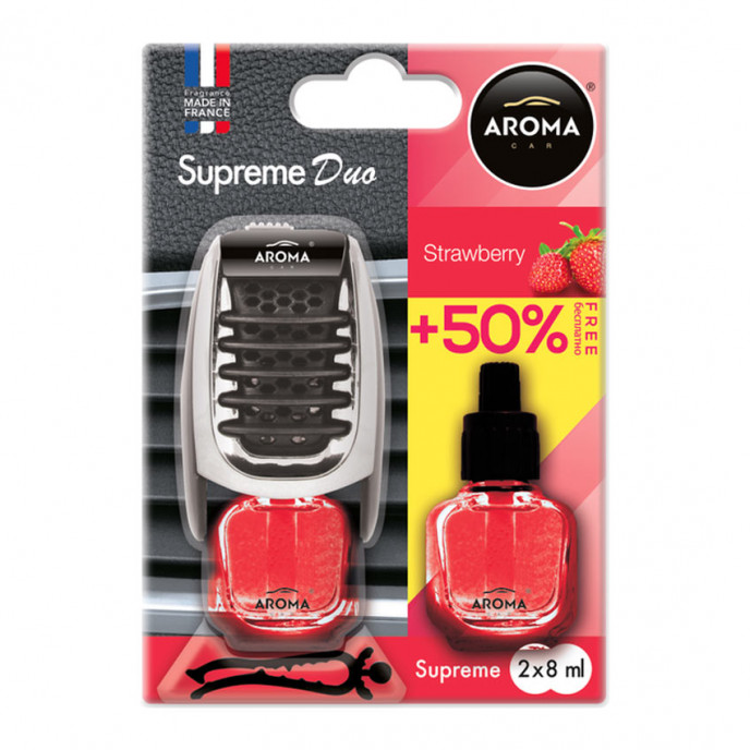 Auto luchtverfrisser AROMA SUPREME DUO AARDBEI