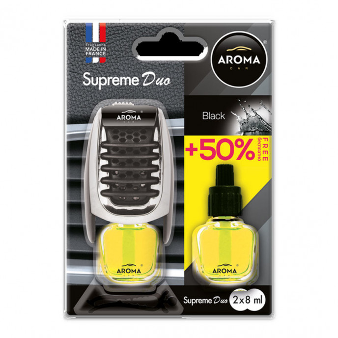 Auto luchtverfrisser AROMA SUPREME DUO ZWART