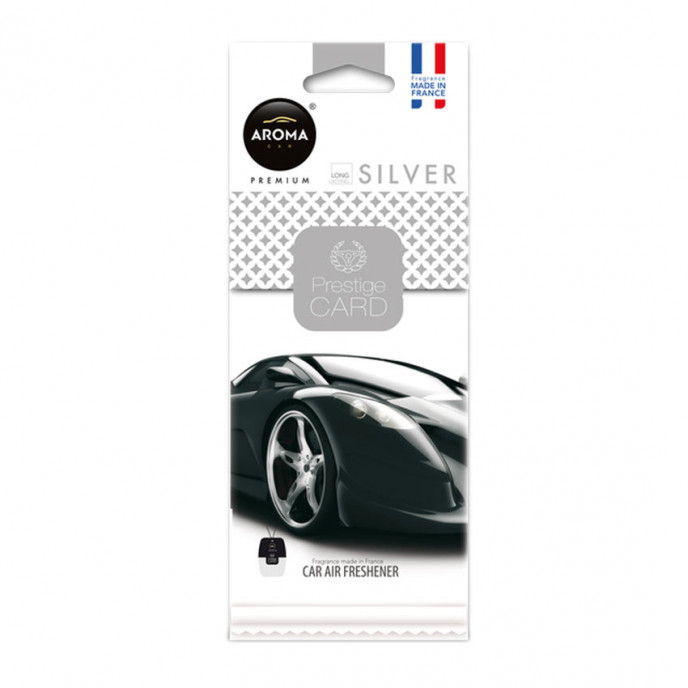 Auto luchtverfrisser AROMA PRESTIGE CARD ZILVER