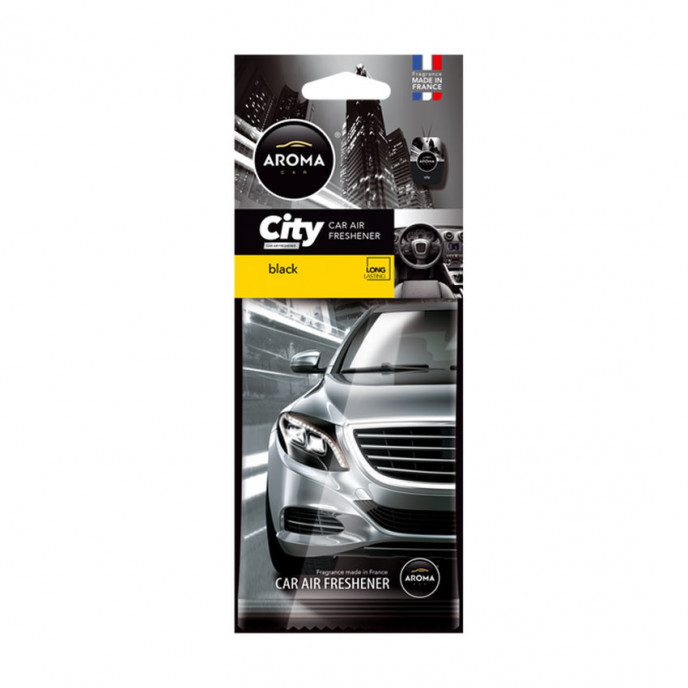 Auto luchtverfrisser AROMA CAR CITY CARD ZWART