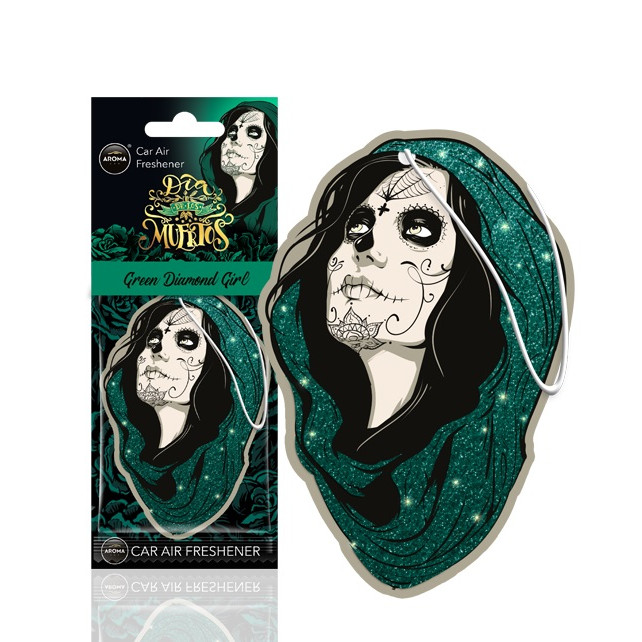 Auto luchtverfrisser AROMA DIA DE LOS MUERTOS Blue Diamond Girl