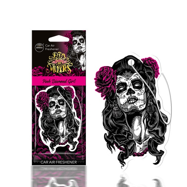 Auto luchtverfrisser AROMA DIA DE LOS MUERTOS Pink Diamond Girl