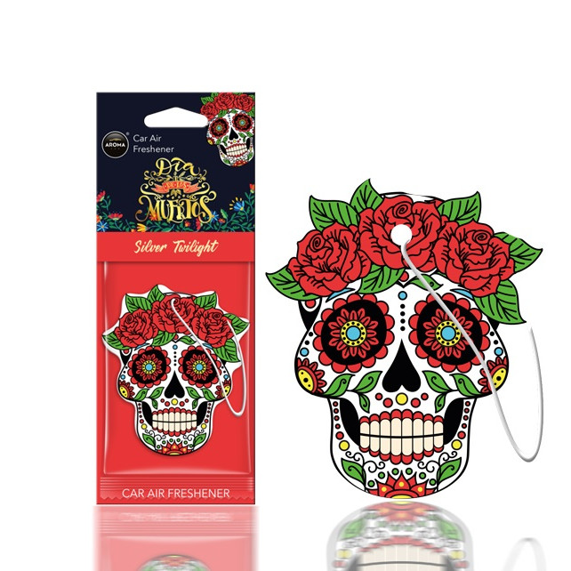 Auto luchtverfrisser AROMA DIA DE LOS MUERTOS Silver Tatoo
