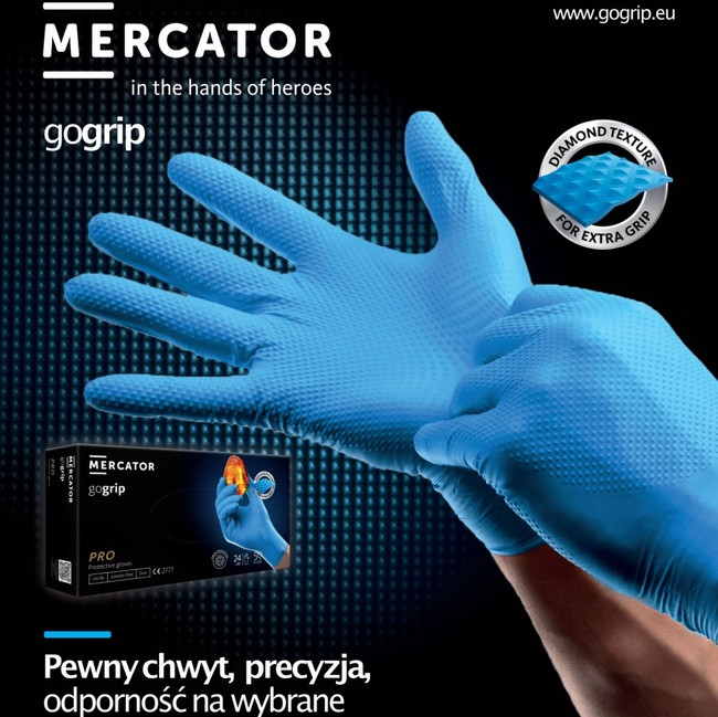 Nitril handschoenen GoGrip zwart maat M, 50 stuks