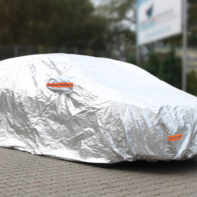 Autohoes met ritssluiting, reflecterend, 120gr + katoen, Zilver, maat: SUV/VAN L