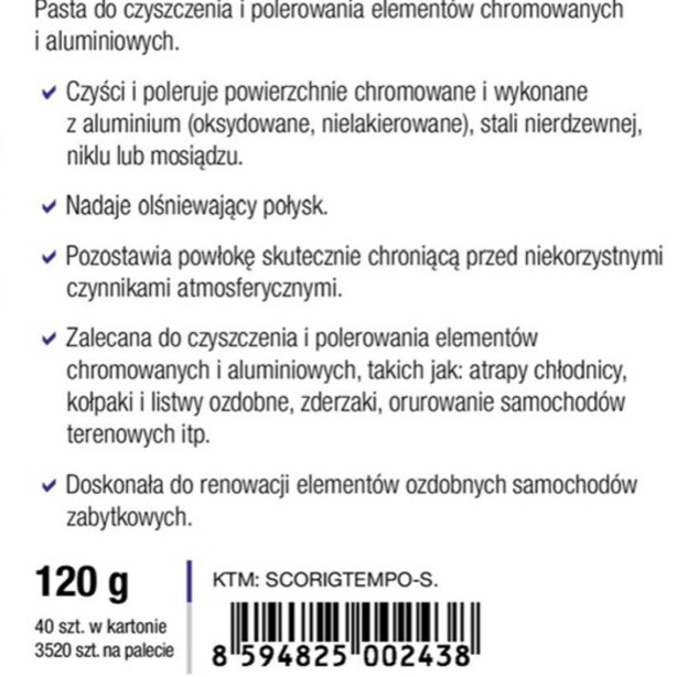 TEMPO Chroom Polijstpasta 120 g